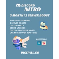 DISCORD NITRO 3 MONTHS | 2 SERVER BOOST