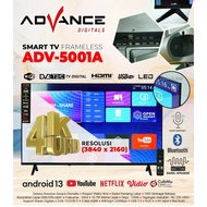 Advance ADV-5001A PRO 50 Inch Smart Televisi Frameless 50" - Android TV 13 HD Panel LG Tanpa STB DV3