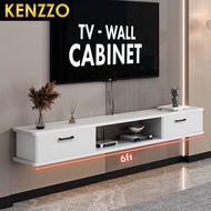 Kabinet TV Gantung Dinding Material Kayu 4-6 Kaki / TV Wall Cabinet Murah & Moden - Kenzzo