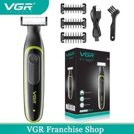 VGR มีดโกนหนวดไฟฟ้าเครื่องโกนหนวดสำหรับผู้ชายหรูหราไร้สายเครา Trimmer สำหรับชายชุด500MAh หวีนำ USB ส