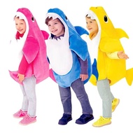 Straw Straw's Shark Baby Straw Anime Shark Parent Child Bodysuit Toddler Ba Children Baby Shark Costume Anime Shark Parent-Child Bodysuit Toddler Prom Role-Playing Hooded Costume