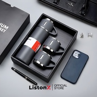 ListonX Bộ Bình Giữ Nhiệt 3 Món 500ml | Thép không gỉ | Giữ nóng lanh 12H | Phù hợp làm quà tặng và 