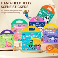 Children's Sticker Book Set 3D Jelly Sticker Book Early Learning Book
