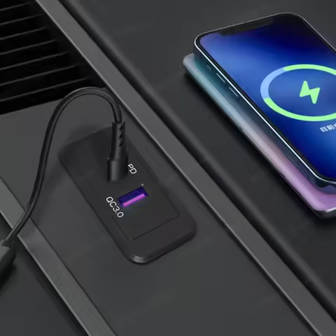 1/2 Pack Mini 54W 12V USB Outlet Panel Wall Mount 36W PD USB-C & QC3.0 18W Car USB Port Fast Charger