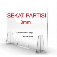 Custom Acrylic Partition Table Divider Size 90cm x 90cm Thickness 3mm
