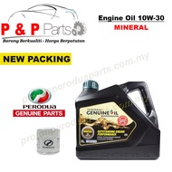 Perodua 10W30 Engine Oil 3 Liter Minyak Enjin 10 30 + Oil Filter for Perodua Cars Kancil Viva Kenari