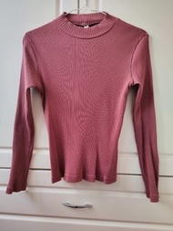 女裝 Uniqlo長袖衫, 襯衫 打底衫 企領/圍領長袖衫 粉紅色, 色款易襯, 只$25！