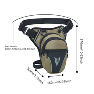 【A LOVABLE】 Multifunctional Ride Bags Motorcycle Multipocket Hip Waist Bag Reflective Stripe Rider S