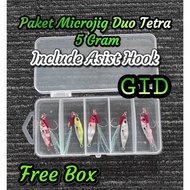 DUO TETRA MICROJIG BAIT PACKAGE 5 GRAM FREE BOX MICROJIG JIG UL 5GRAM FISHING BAIT CASTING BAIT PACK