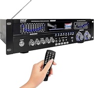 Pyle 6-Channel Bluetooth Hybrid Home Amplifier - 1600W Home Audio Rack Mount Stereo Power Amplifier 