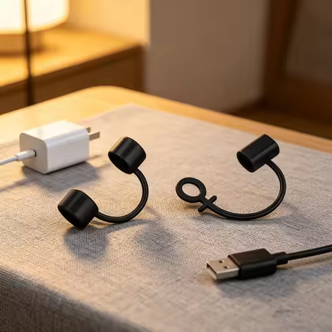 Anti-Lost Silicone Cable Adapter Tether, Charger Converter Protective Sleeve, Portable Cord Strap, U
