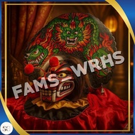 (Buy Now) Carved Barongan Coret Barongan Caplokan Wooden Traditional Children's Toy Dragon Motif Sta