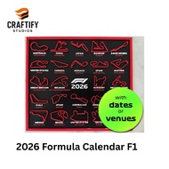 2026 Formula Calendar F1 with Dates or Venues