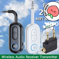 YRBWDYZDH Audio Receiver Transmitter, Bluetooth 5.4 3.5mm AUX Jack Airplane Wireless Adapter, Portab