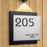 Modern House Number Plate Stainless Steel 304 House Number Plate (Fully Customized)Original Metal No