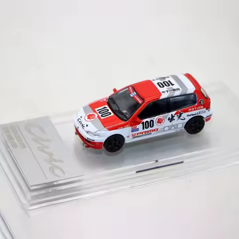 BMC 1/64 Scale Civic EG6 JTCC Alloy Simulation Car Model Static Collection Decorated Holiday Gifts T
