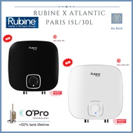 [Local Seller] New Arrival RUBINE RA 15 / RA 30 ATLANTIC PARIS BLACK / WHITE Storage Water Heater