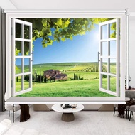 Free shipping 3D three-dimensional false window, natural landscape painting, printed roller blind, c