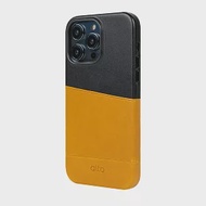 Alto Metro 插卡皮革手機殼 iPhone 14 Pro Max - - 焦糖棕/渡鴉黑