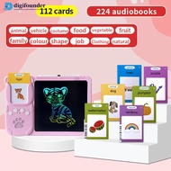 DIGIFOUNDER 2 in 1 Talking Flash Cards & LCD Writing Tablet Educational Montessori-style Writing Dra