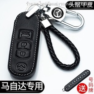 {(New Mazda3 2021)} Suitable For Mazda 3 Ankesaila Key Cover cx30 Atez 21 cx4cx5 Leather Buckle cx8 