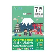 JOYTEL |【日本】Dcomo 金卡 5G 日本全網通 極速旅遊卡 5/7/8/10/15日 5-12GB FUP