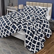 Utopia Bedding King Comforter Set (Navy) with 2 Pillow Shams - Bedding Comforter Sets - Down Alterna