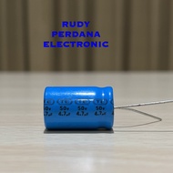 Capacitor ELCO ELKO 4.7UF 50V 4.7 UF 50 VOLT