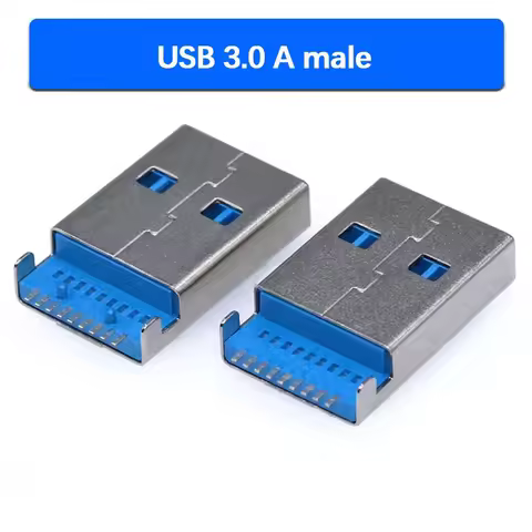 10PCS USB 3.0 A Type Male Plug Connector 9 Pin SMT SMD High-speed Data Transmission USB 3.0 Jack Cha