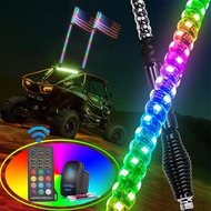 Remote Bluetooh APP Control 3ft 4ft 5ft 6ft Flexible Spiral 12V RGB Color Offroad UTV ATV Flag 5150 