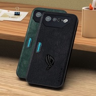 Leather Case For Asus ROG Phone 7 6 funda tree bark case for asus rog phone 7 6 case coque