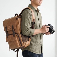Vintage Eivor Camera Backpack DSLR Mirrorless Laptop Synthetic Leather Brown Firefly Backpack
