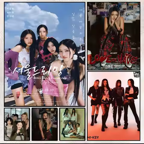 Kpop Girl Group H-H1-KEY Poster HD art sticky wall waterproof home living room bedroom aesthetic dec