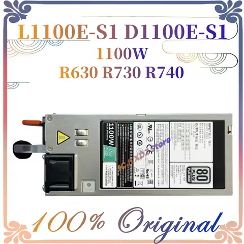 1pcs/lot 1100W EPP 80 Plus Platinum L1100E-S1 Power For R630 R730 R740 Server Modular Power Supply U