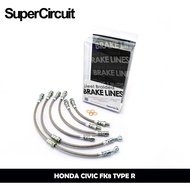 HONDA CIVIC FK8 TYPE R(2017+) 4 HOSE - SUPERCIRCUIT BRAIDED BRAKE LINES