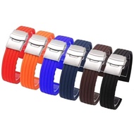 2024 High quality▼▩ 蔡-电子1 Seiko Silicone Watch Strap Waterproof Sports Rubber Bracelet 18 20 22 24mm Watch Accessories