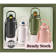1000ml/1300ml/1600ml Cille 316 Stainless Steel Thermos Bottle Large Capacity Water Bottle With Straw