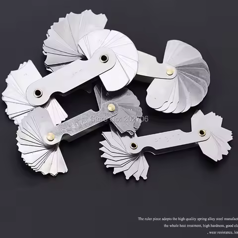 4pcs Radius Gauges R0.3-1.5 R1-7 R7.5-15 R15.5-25 R1-6.5/R7-14.5/R15-25/R26-80 Stainless Steel Conca