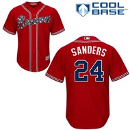 Majestic Atlanta Braves #24 Deion Sanders Baseball Jersey MLB