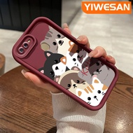 YIWESAN เคสสำหรับ OPPO A7 A5s A12 A2s A11K A12E A3s Realme C1การ์ตูนน่ารักลูกสุนัขดีไซน์ใหม่แฟชั่นขอบเคสมือถือซิลิโคนนิ่มเคสกันกระแทกรวมทั้งหมดป้องกันเลนส์กล้อง