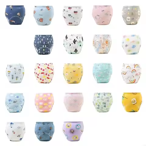D7YD Reusable Cotton Diaper Pants for Baby 6 Months to 3 Years Training Underpants