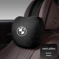 Car Suede Headrest Neck Protection Headrest Lumbar Cushion Pillow For BMW G20 F30 E60 E46 E90 F10 G3