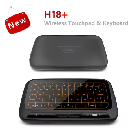 2.4GHz Air Mouse Keyboard USB Dongle Receiver Full Screen Touch QWERTY Touchpad Plug And Play Smart 