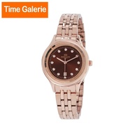 ROSCANI ROSWE77450 Chamferred Edge Crystal Stainless Rose Gold Strap Analog Women Watch