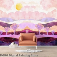 EL Custom Mural Purple Wallpaper Canvas Picture Wall Interior P