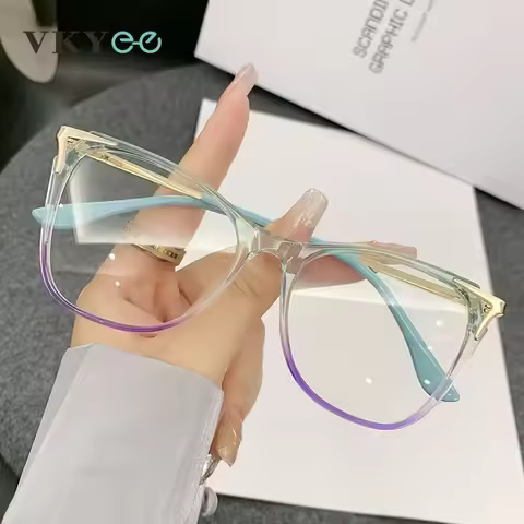 VICKY Fashion Stylish Large Frame Simple Butterfly Design Anti-blue Light Reading Glasses Women Cust
