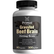Primal Being Grassfed Beef Brain, Supports Memory, Mood, Focus, Energy, Cognitive Health - 90 Capsul