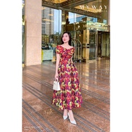 MY WAY Women's Party Dress Elegant Off Shoulder Damask Flared Dress 9MD21352 HT0