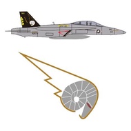 Raptor Squadron FA-18 Water Note 1: 350 VFA-83 Suitable for Plastic Assembly Simulation Model HZP0
