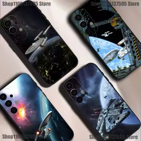 Art Star T-Trek S-Ships Phone Case For Samsung S25,S24,S21,S22,S23,S30,Ultra,S20,Plus,Fe,Lite,5G Bla